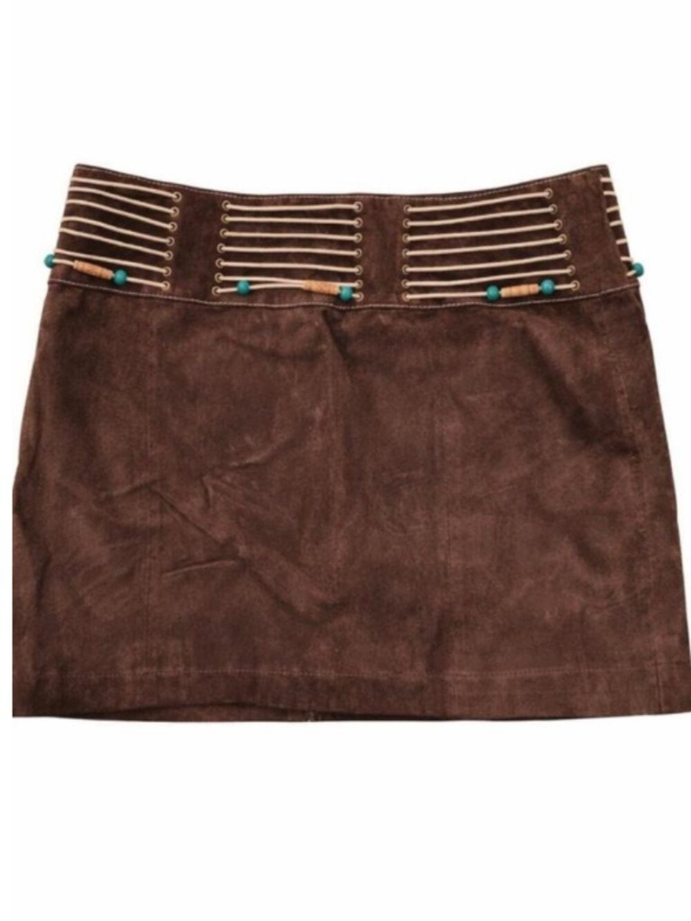 Vintage Wilsons Leather Brown Suede Mini Skirt Size 10